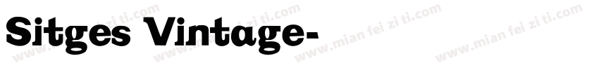 Sitges Vintage字体转换